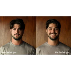 18.21 Man Made - Sea Salt Texture Spray - Texturizing Hair Mist - Sweet Tobacco Scent - Mens Hair Styling Product - Before And After