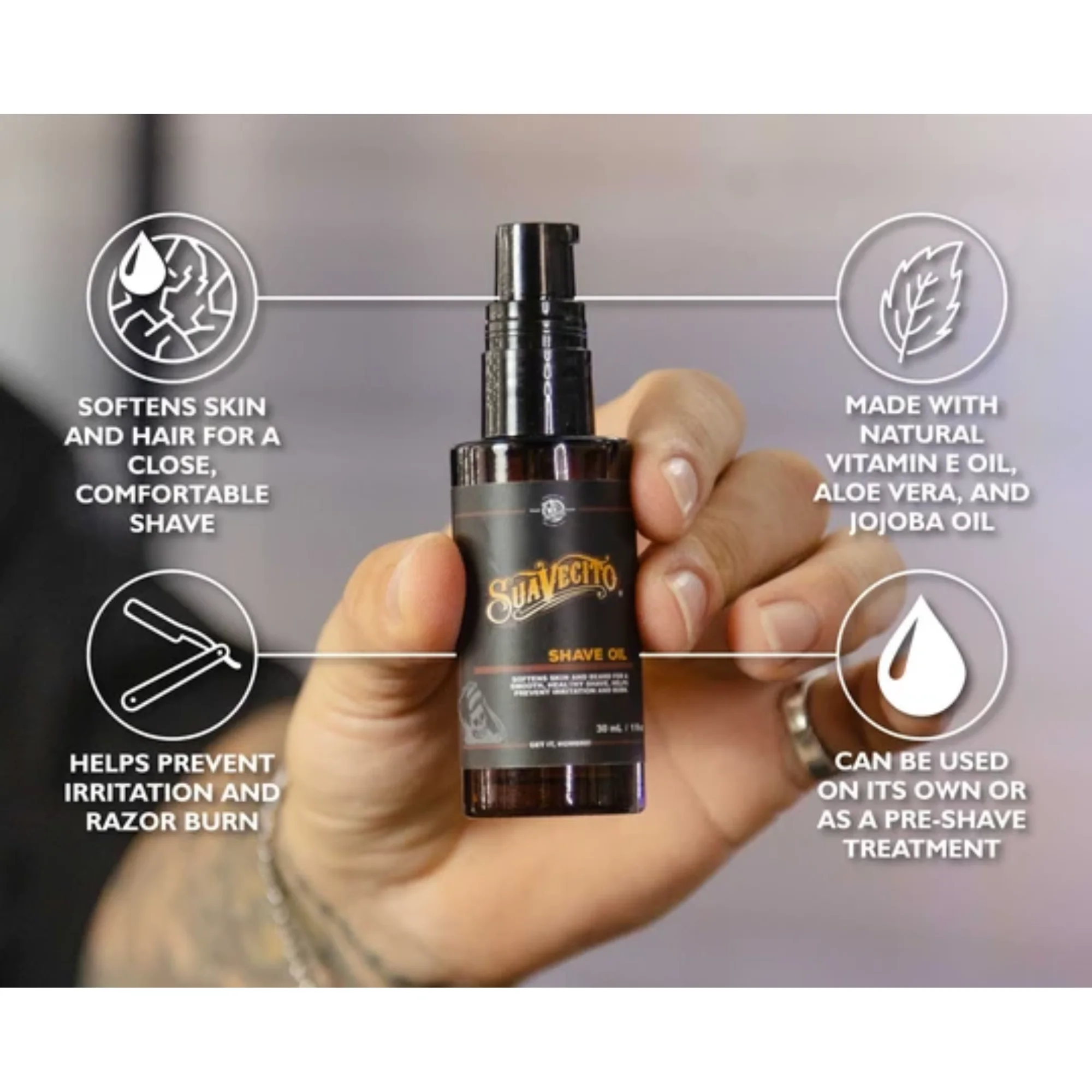 Suavecito Pre Shave Oil 30ml - Mens Shaving - Product Information