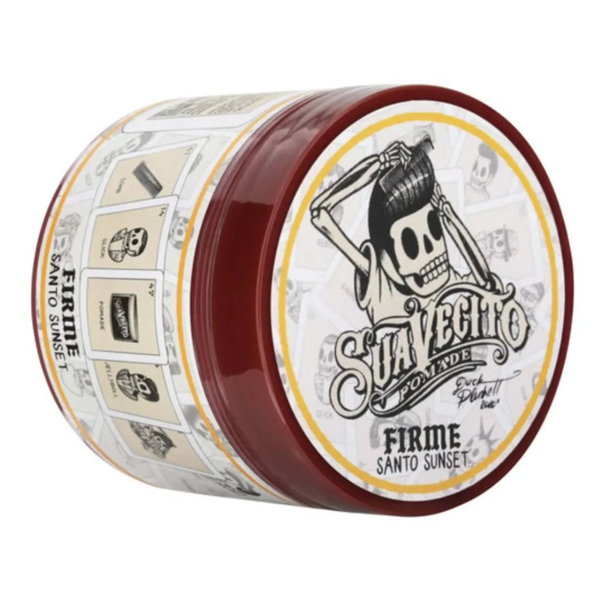Suavecito Santo Sunset Firme Hold Pomade 113g - Strong Hold Medium Shine Water Based Pomade - Main Image White Background