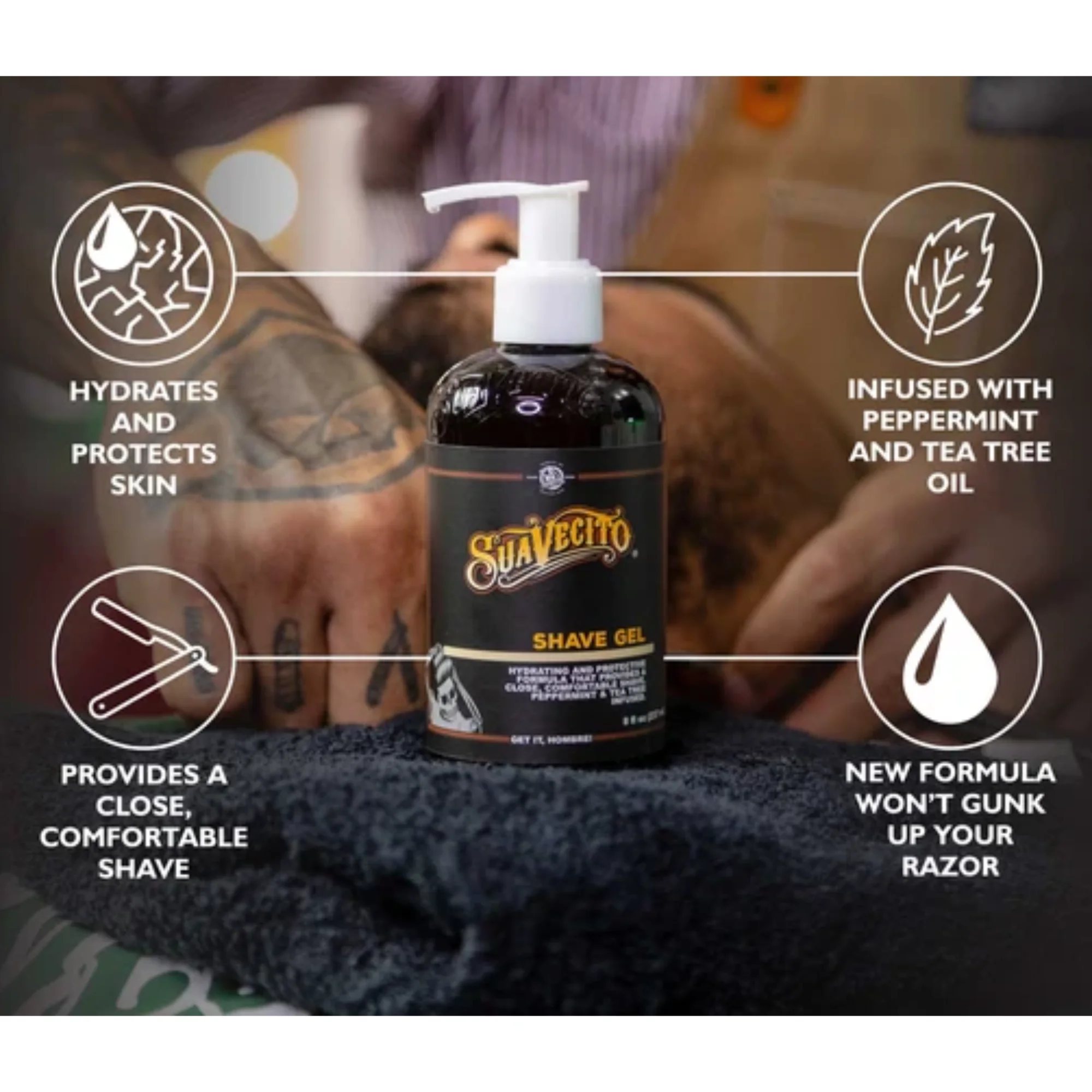 Suavecito Shave Gel 237ml - Mens Shaving Products - Product Information